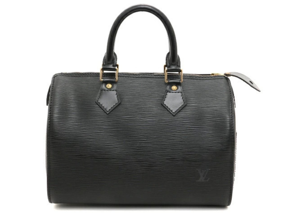 LOUIS VUITTON Speedy Boston Bag Epi Leather Noir Black